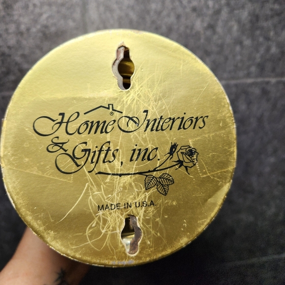 HOME INTERIORS LADY GIMBEL WOOD/BRASS CANDLESTICK SCONCE Wall Mount/Table - Picture 5 of 6